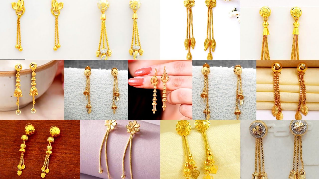 Letest Gold Earrings Designs With Weight And Price || gold earrings design #earrings​ #design​2025​ 