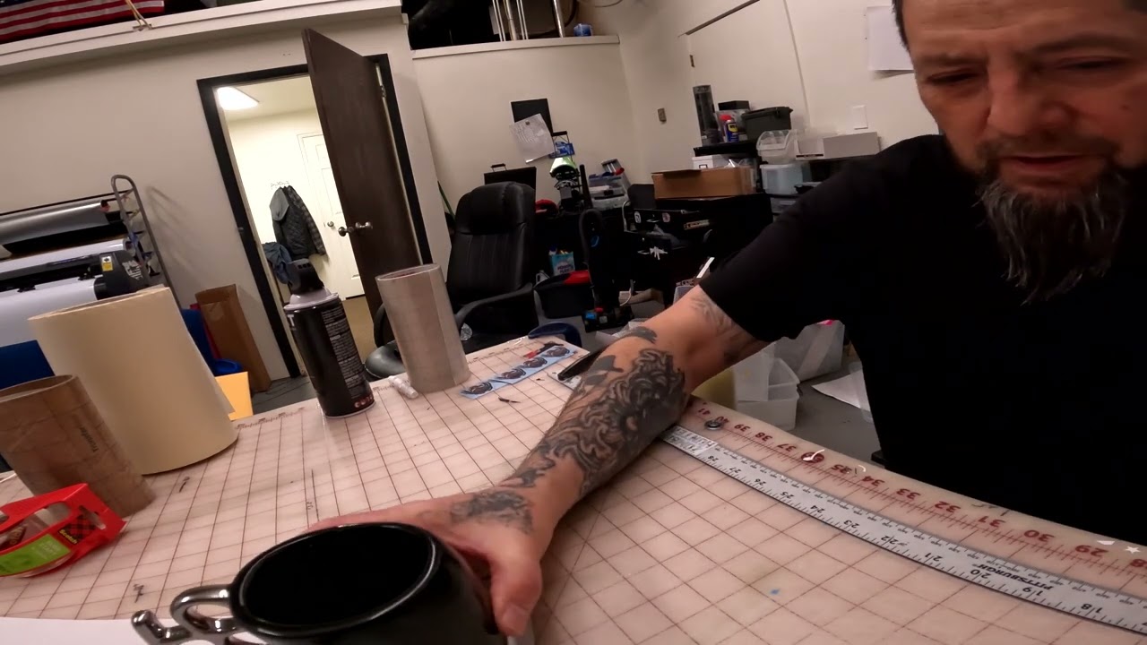 Las Vegas Raider coffee mug, chrome vinyl