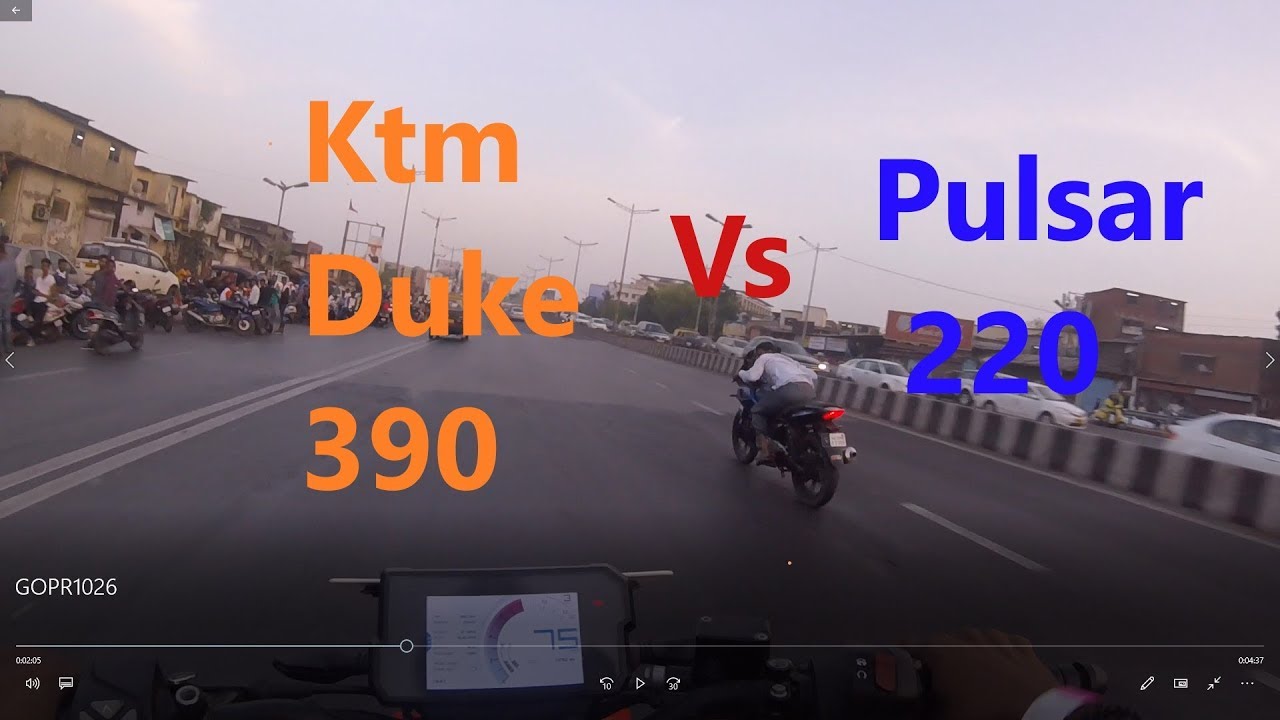 Pulsar 220 vs duke 390 Race | We Are Bikers |