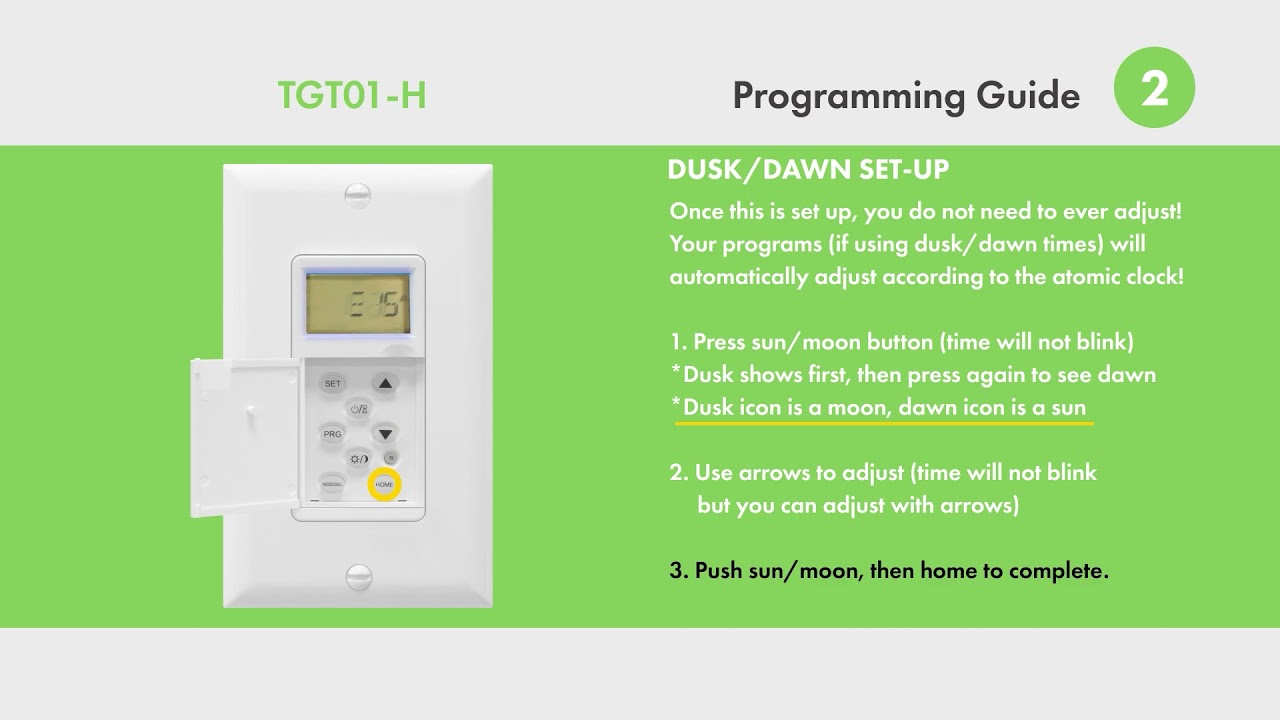 Setup Guide | In-Wall Astronomic Digital Timer Switch | TOPGREENER TGT01-H