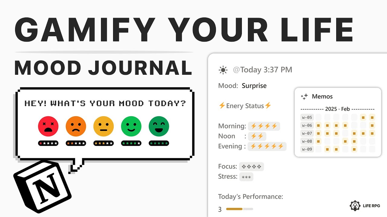 Build a Gamified Daily Journal Tracking System in Notion LiFE RPG