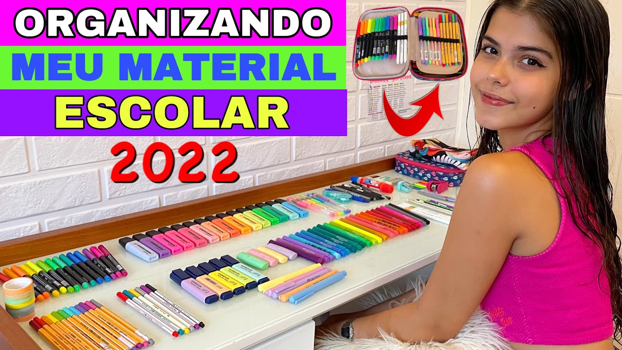 ORGANIZANDO MEU MATERIAL ESCOLAR 2022 !! VOLTA ÀS AULAS | NICOLE DUMER