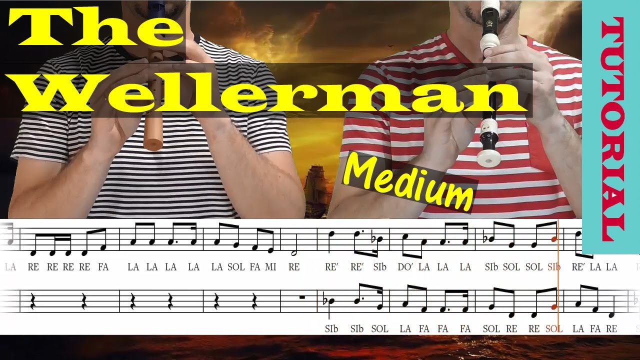 The Wellerman (Sea shanty) - Tutorial flauta con partitura | Karaoke instrumental