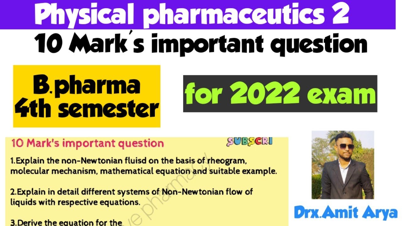 physical pharmaceutics 2  most important question/ 10 Mark's important Question / for 2022 exam