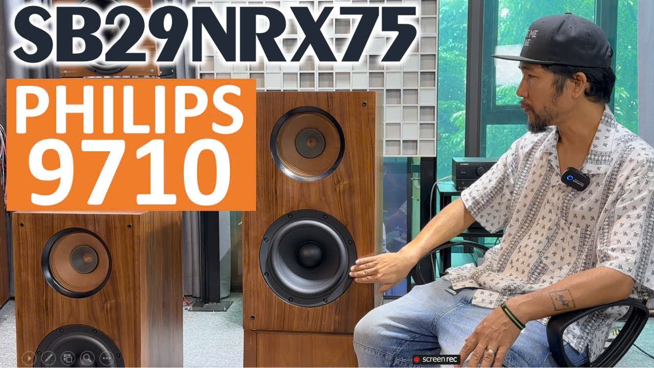 Cải thiện dải trầm loa to&agrave;n dải Philips 9710 với loa bass 25cm SB Acoustics SB29NRX75-6
