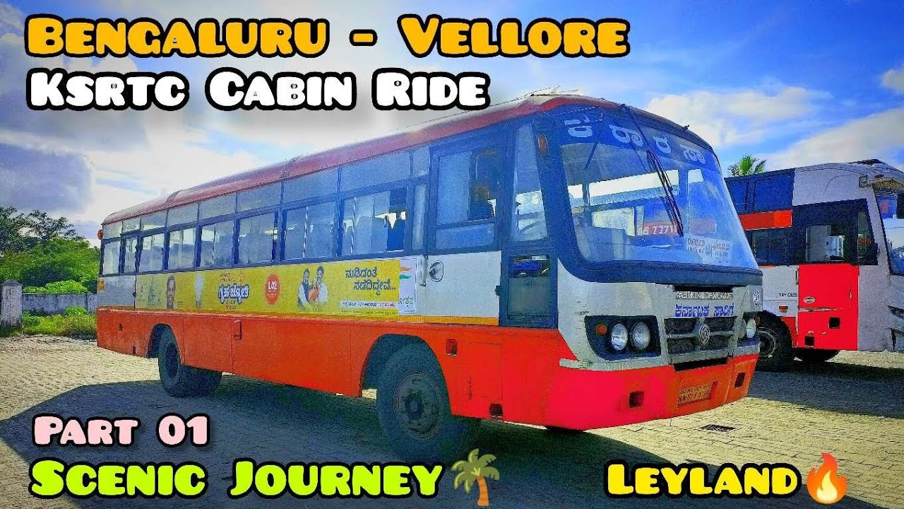 Bangalore - Vellore Ksrtc Bus Journey | Scenic Journey🌳 | Interstate Vlog | #ksrtc #vlog #scenery