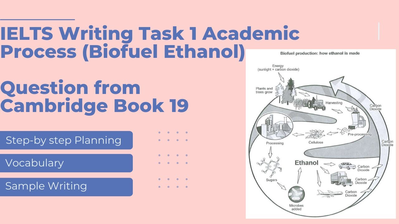 Book 19 | Process (Ethanol Biofuel) | IELTS Writing Task 1 Academic #StepByStepGuide
