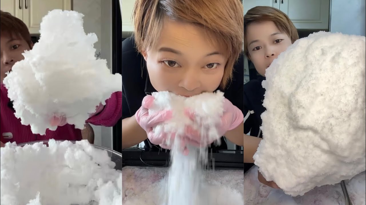 ✨SOLO Y14✨ ASMR WHITE ICE EATING | FREEZER FROST SCRAPING AND EATING