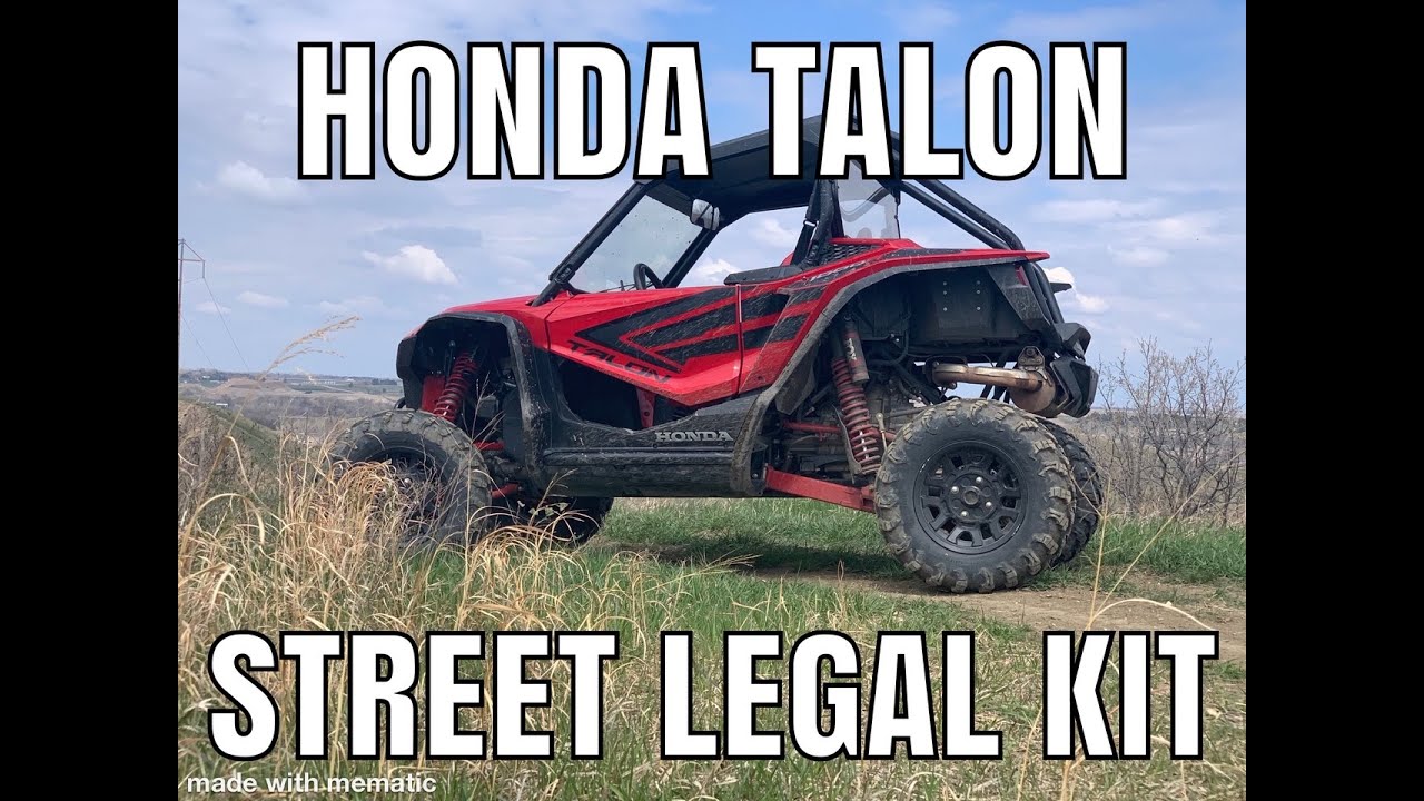 Honda Talon Street legal kit, turn signal, horn, license plate frame, how to install 1000R 1000X