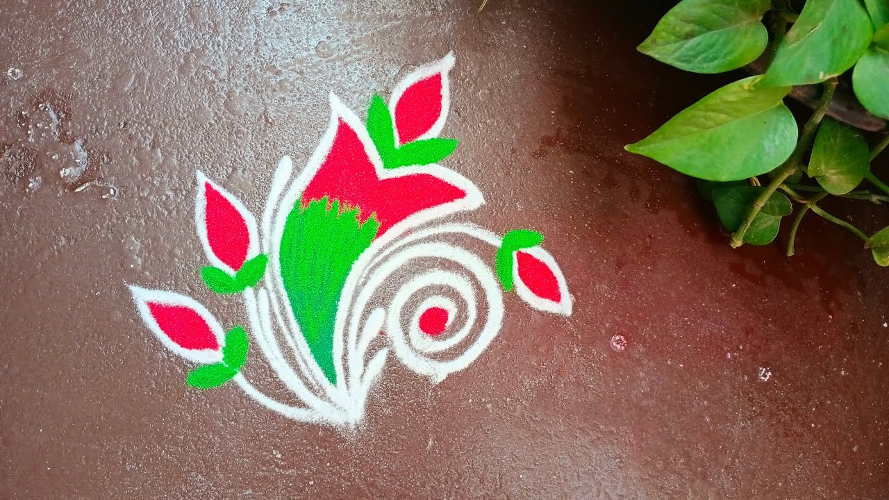 अंगणात🪴 उठुन दिसणार अश्या भन्नाट रांगोळया ❤️ सोप्या सुंदर Freehand रांगोळया😊