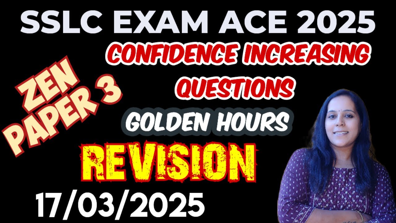 SSLC SCIENCE REVISION ZEN PAPER 3 QUESTIONS  #sslc #sslcscience  #sslc2025