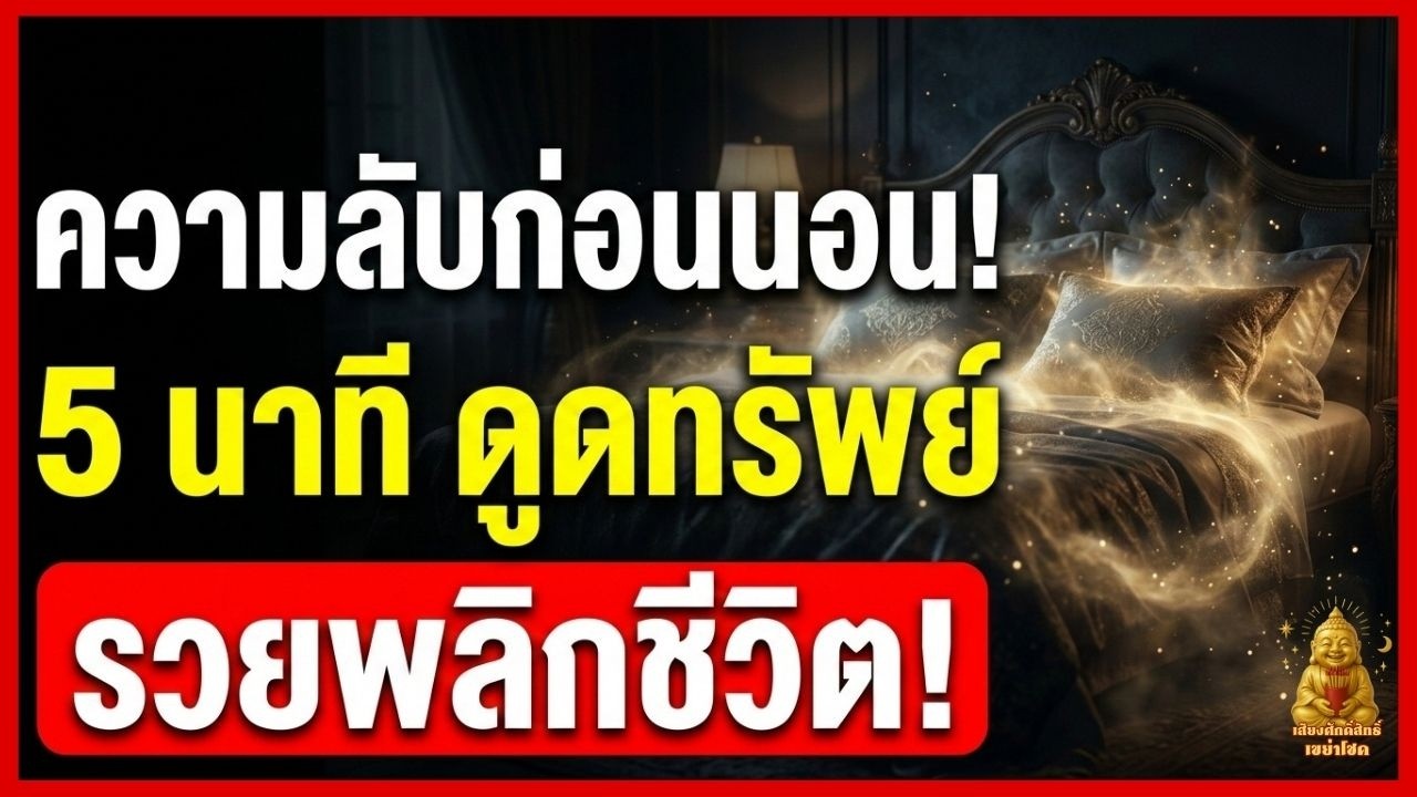 5 นาทีทองคำก่อนหลับ! เคล็ดลับมหาเศรษฐีโบราณ เปลี่ยนพลังงานลบให้เป็นโชคลาภ