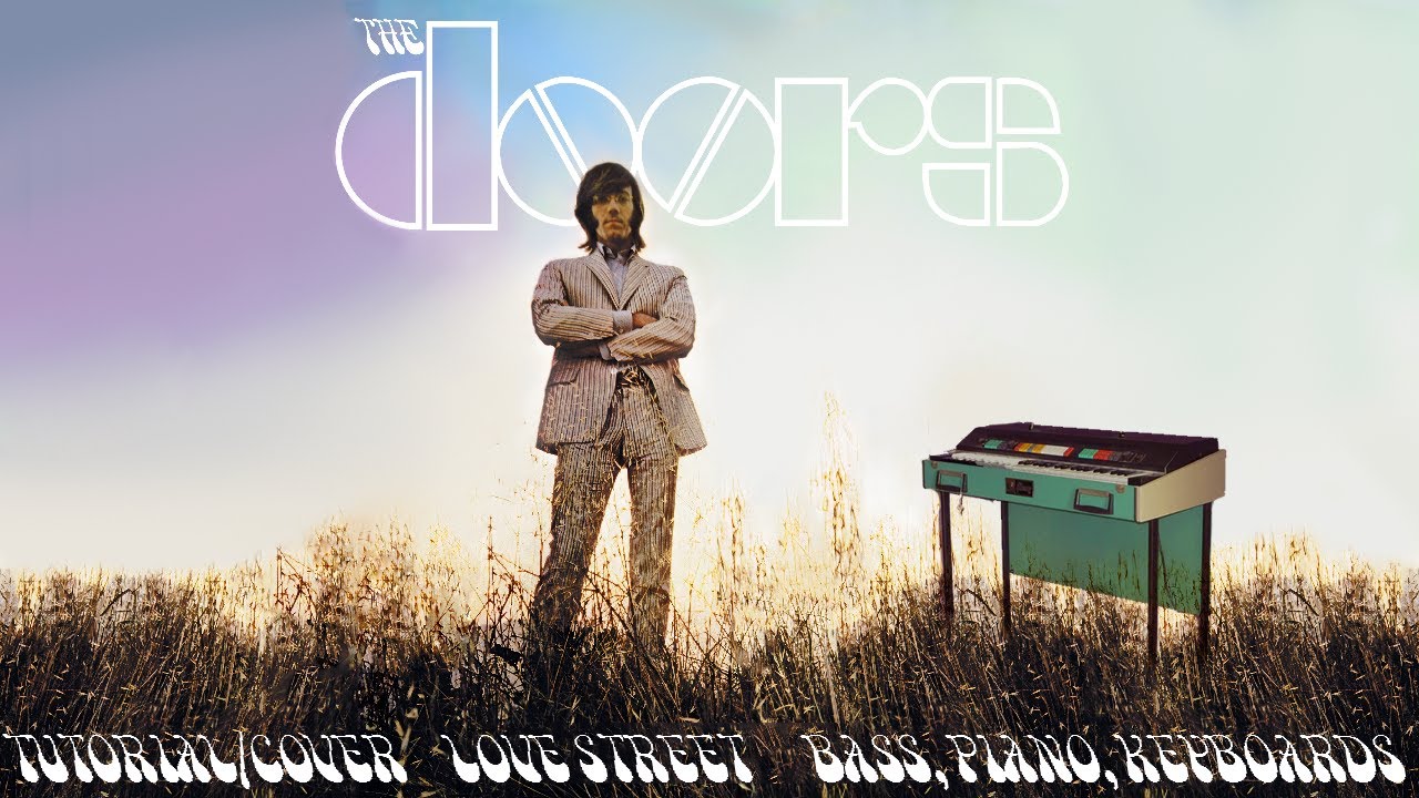 The Doors - Love Street (Piano, Bass & Keyboards Tutorial Synthesia)