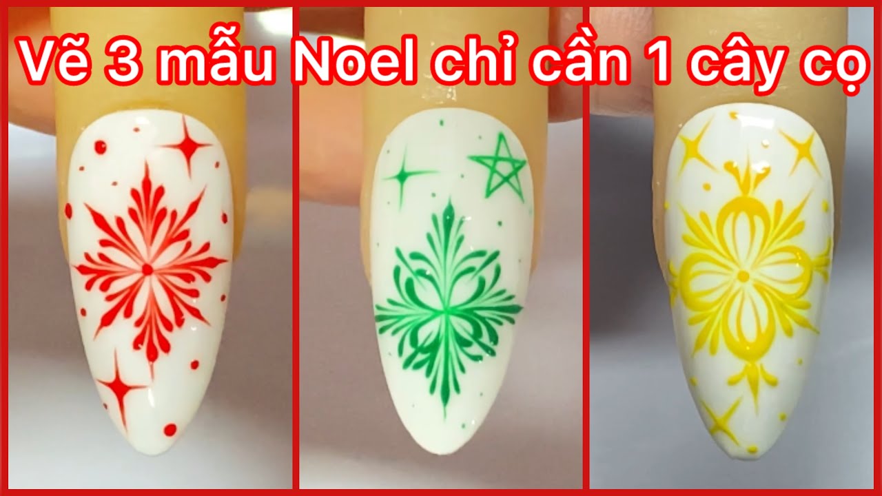Cách vẽ hoa tuyết nhanh gọn lẹ thợ nails nên xem