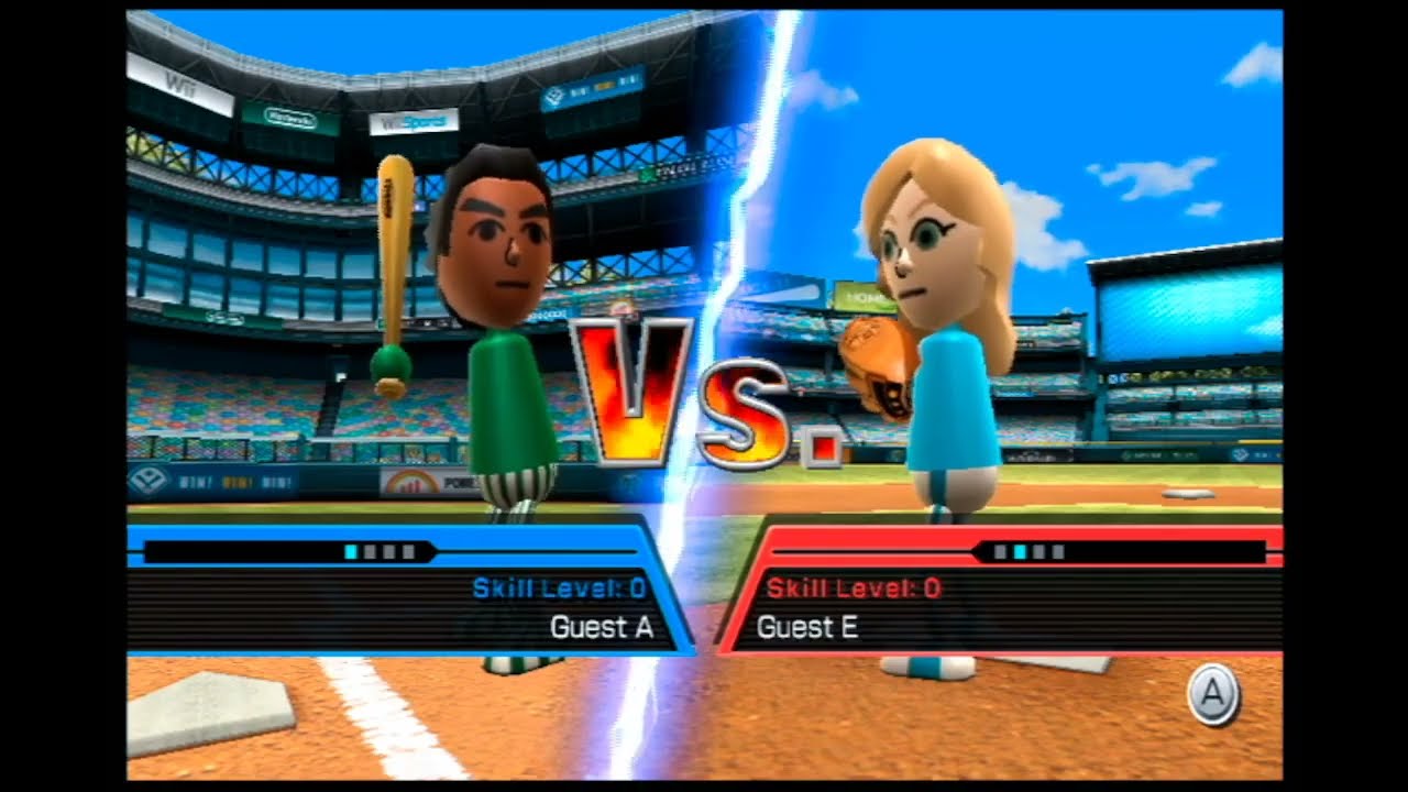 Wii Sports - Baseball - Guest A vs Guest E