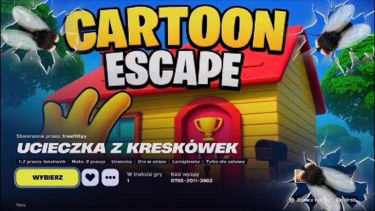 Fortnite Escape Room Cartoon CałaMapa 🇵🇱 Crash Map level 47