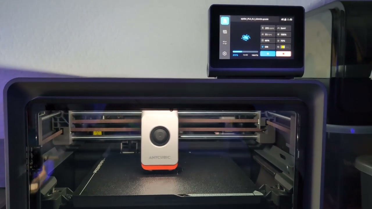 Printing a spider with my Anycubik Kobra S1