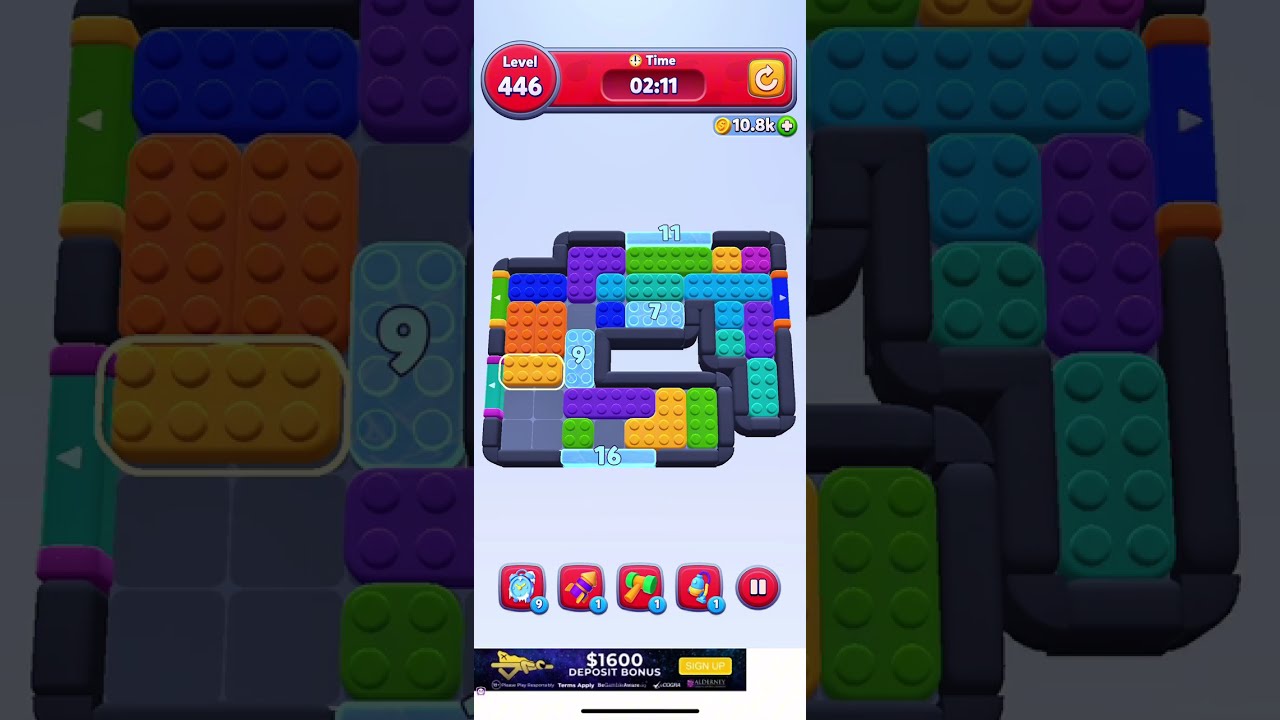 Solve Color Block Jam 446