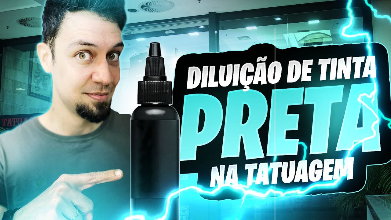 O SEGREDO PARA DILUIR TINTA PRETA NA TATUAGEM SOMBREADA