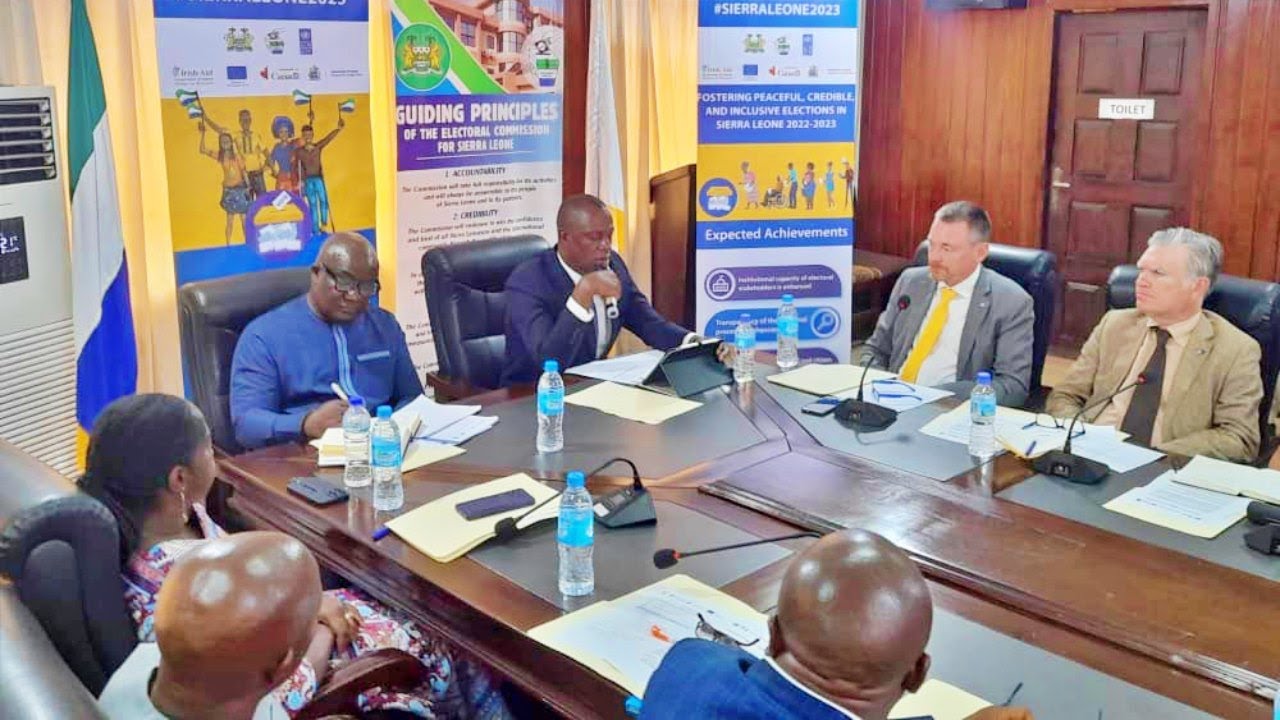EU, Irish Aid, UNDP, Govt of Canada & Govt of Iceland met with Electoral Commission For Sierra Leone