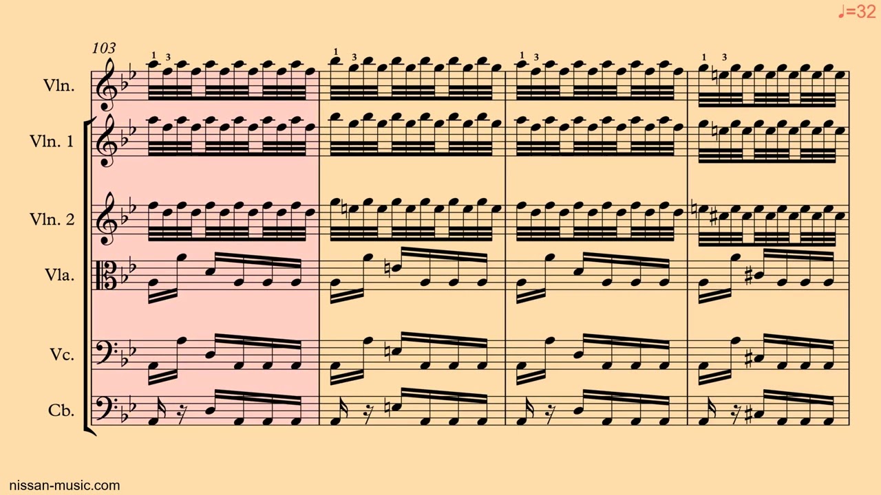 Vivaldi - Summer - Mov. 1 - Full Score - Study from Slow to Fast Tempo