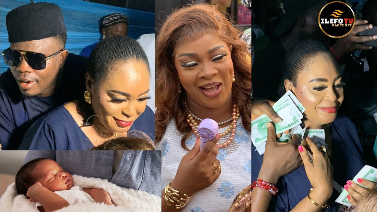 I GO LOVE O! SEE HOW ACTRESS SOLA KOSOKO HUSBAND MAKES EVERYONE JEALOUS AS HE DANCE &SPRAY HER MONEY