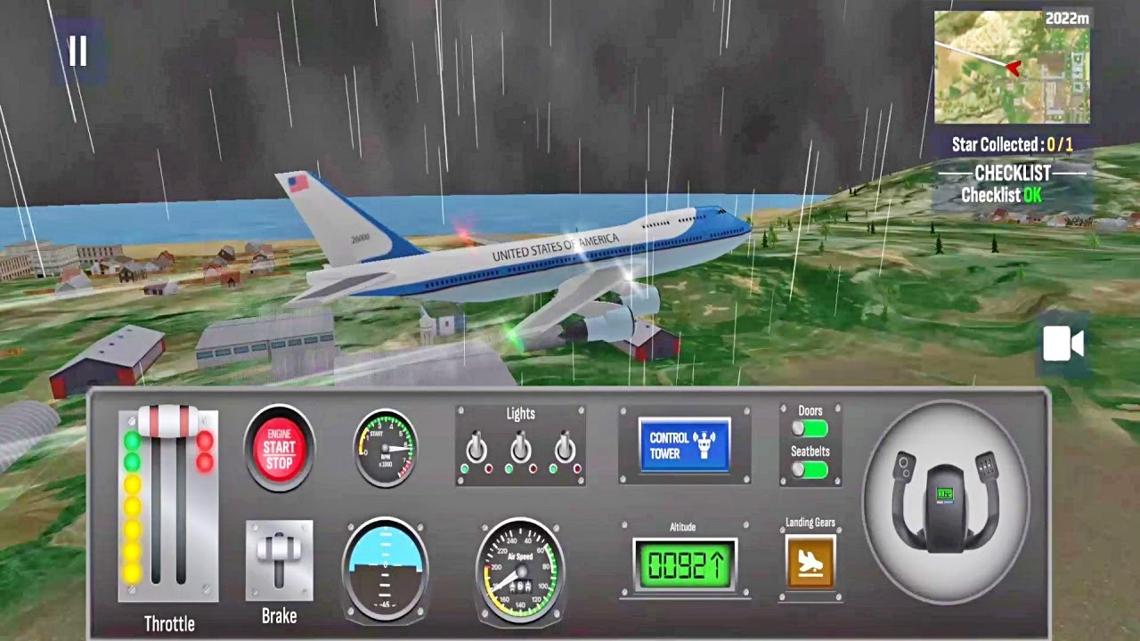 FLYING INTO A STORM - Airplane Pro: Flight Simulator 2024 - Flight Simulator 2024 GamePlay