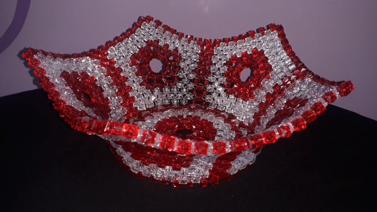 طريقة عمل طبق فاكهة من الخرز/ How to make a plate of fruit beads