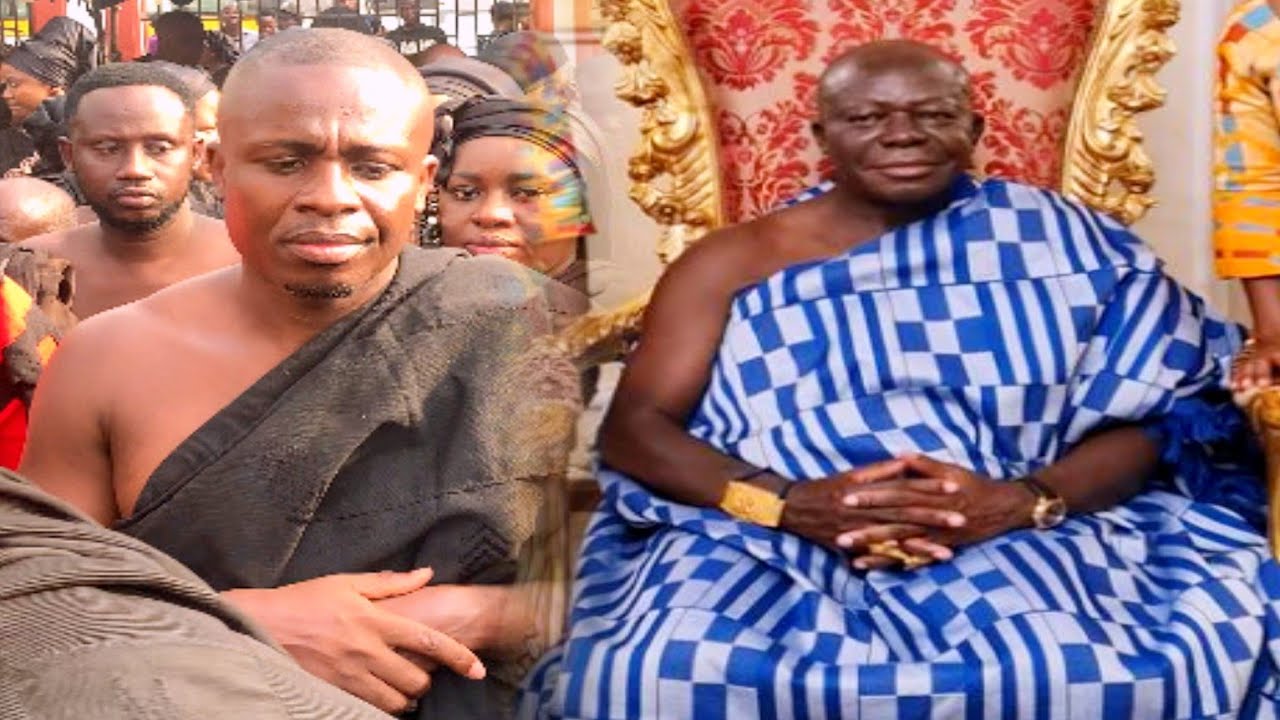Nana kwame  Baffo IIII Nkoranza manhene Swearing into Asantehene Otumfuo Osei Tutu II at manhyia