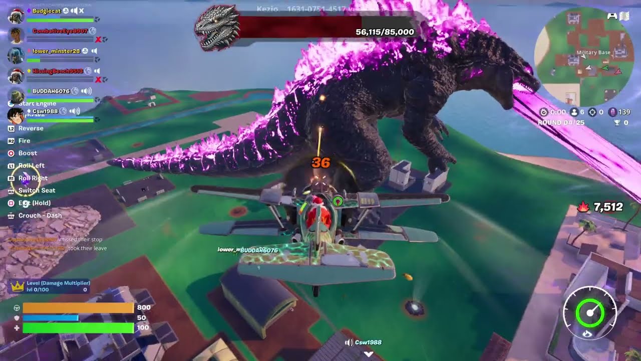 Godzilla Fortnite Boss Battle pt 1