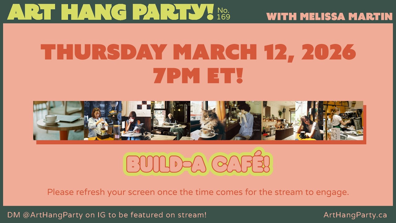 ART HANG PARTY! Let's draw BUILD-A CAFÉ!