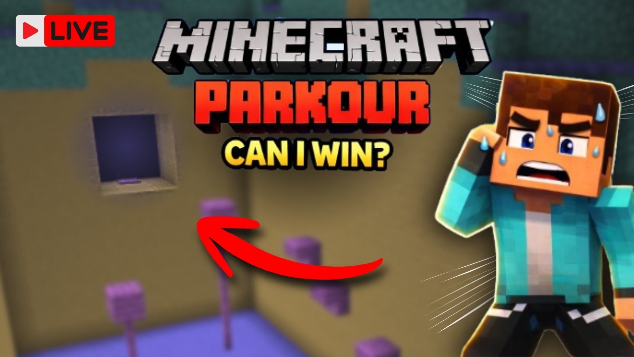 LIVE Minecraft Parkour Challenge — One Wrong Jump = FAIL!