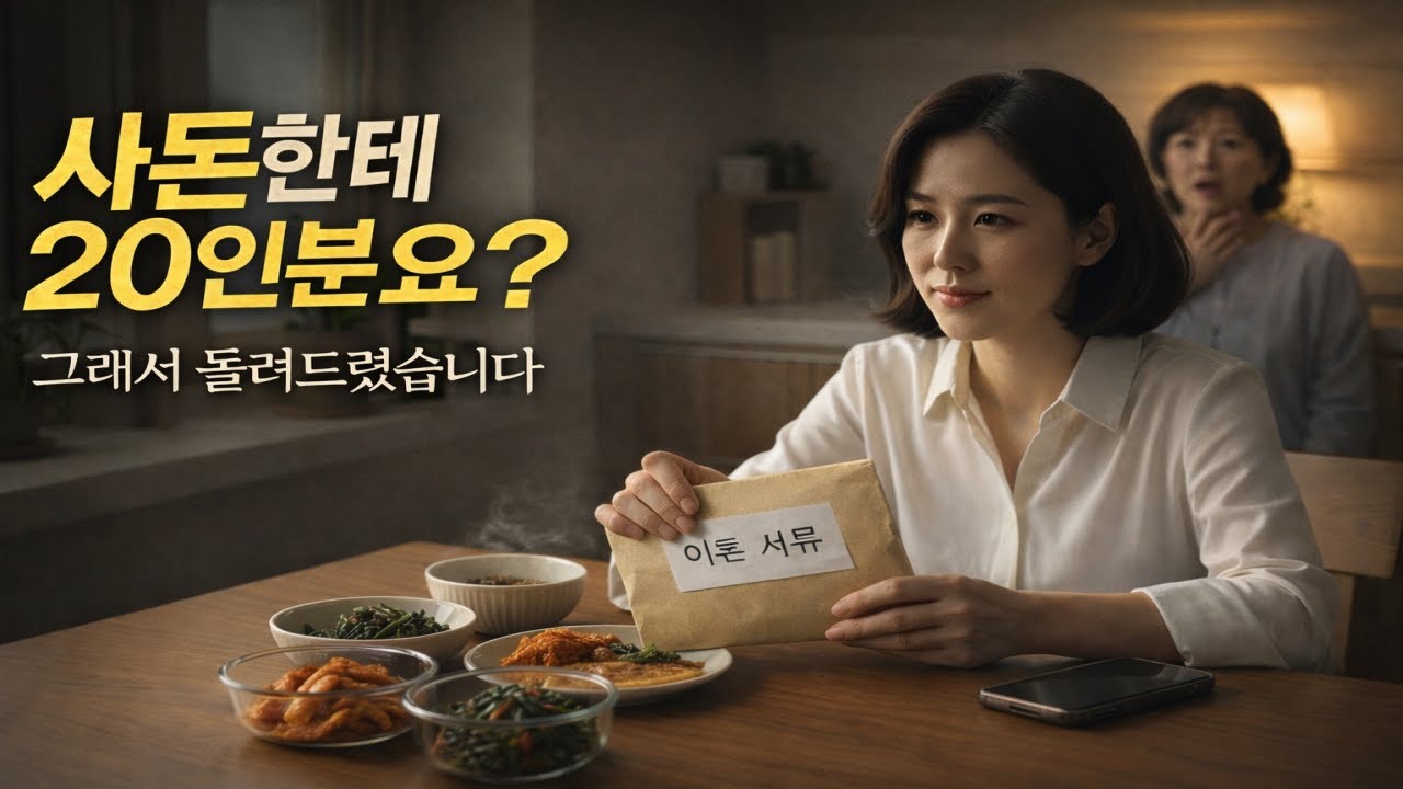 사돈한테 20인분 집들이 음식을 하라고요 어머님 제정신이세요