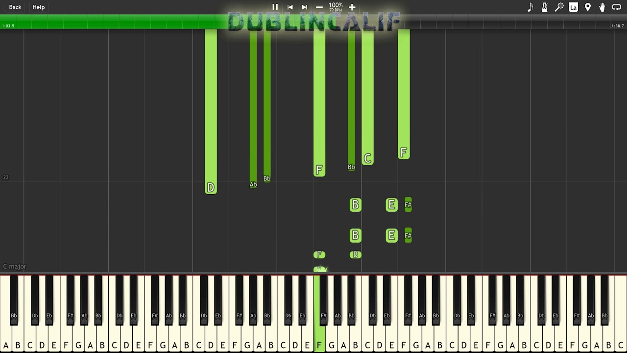 Pokemon Black & White - Dragonspiral Tower Theme Piano Tutorial Synthesia