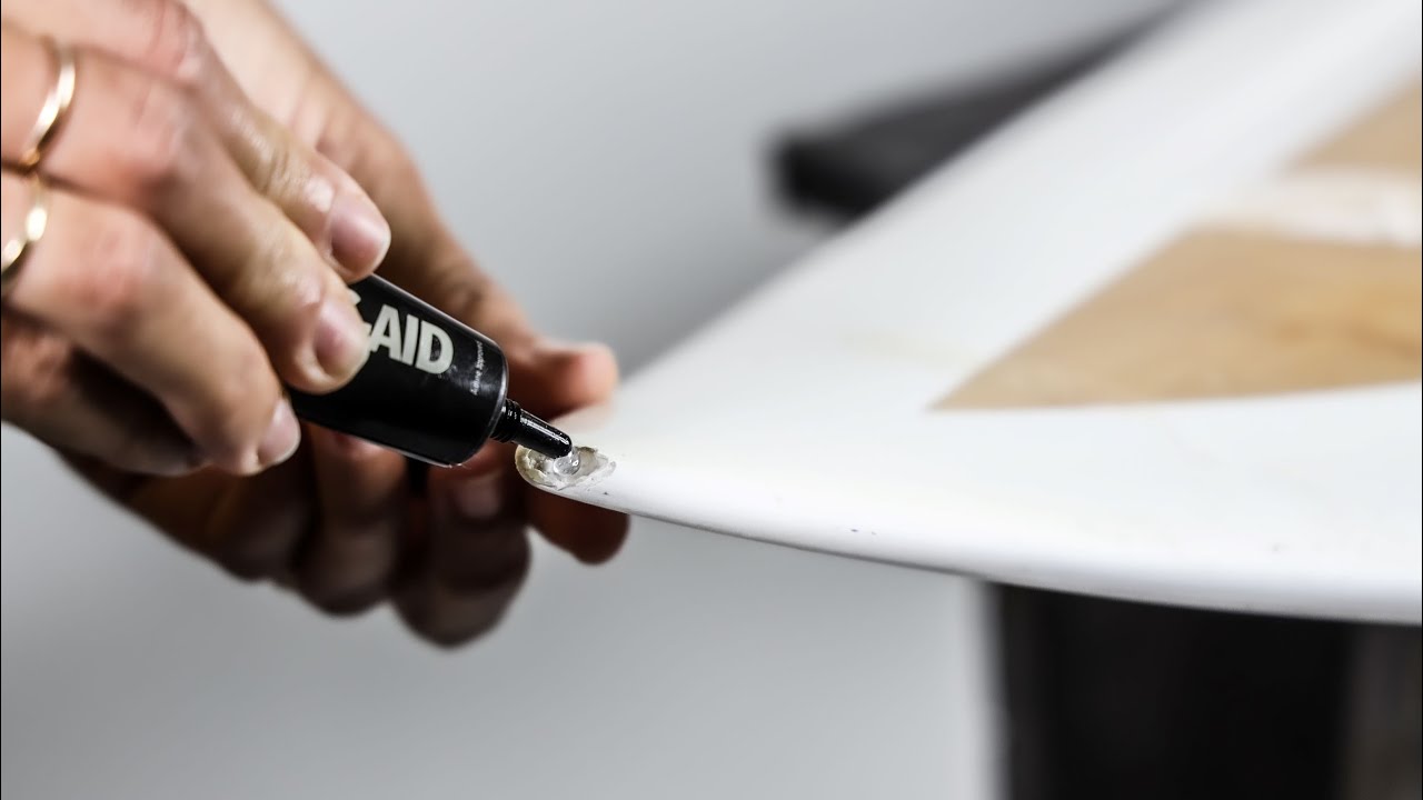 How to fix a surfboard NOSE ding using DING-AID repair kit