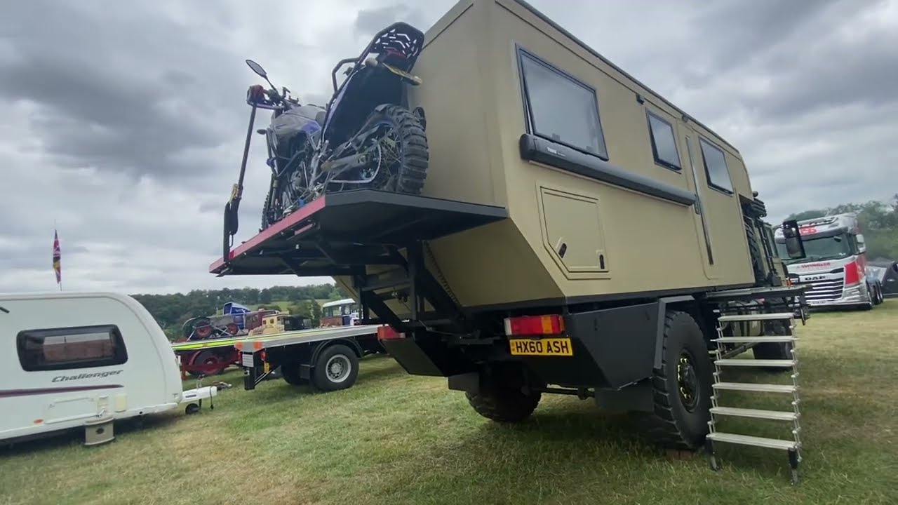 Trucks and an amazing off road camper at Belvoir Castle steam rally 23/8/2025