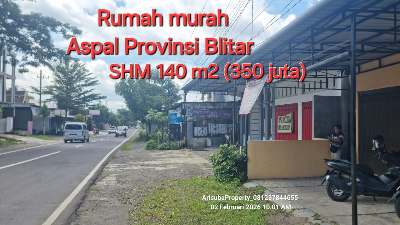 Rumah murah Aspal Provinsi Blitar Jawatimur 350 juta SHM 140 m2