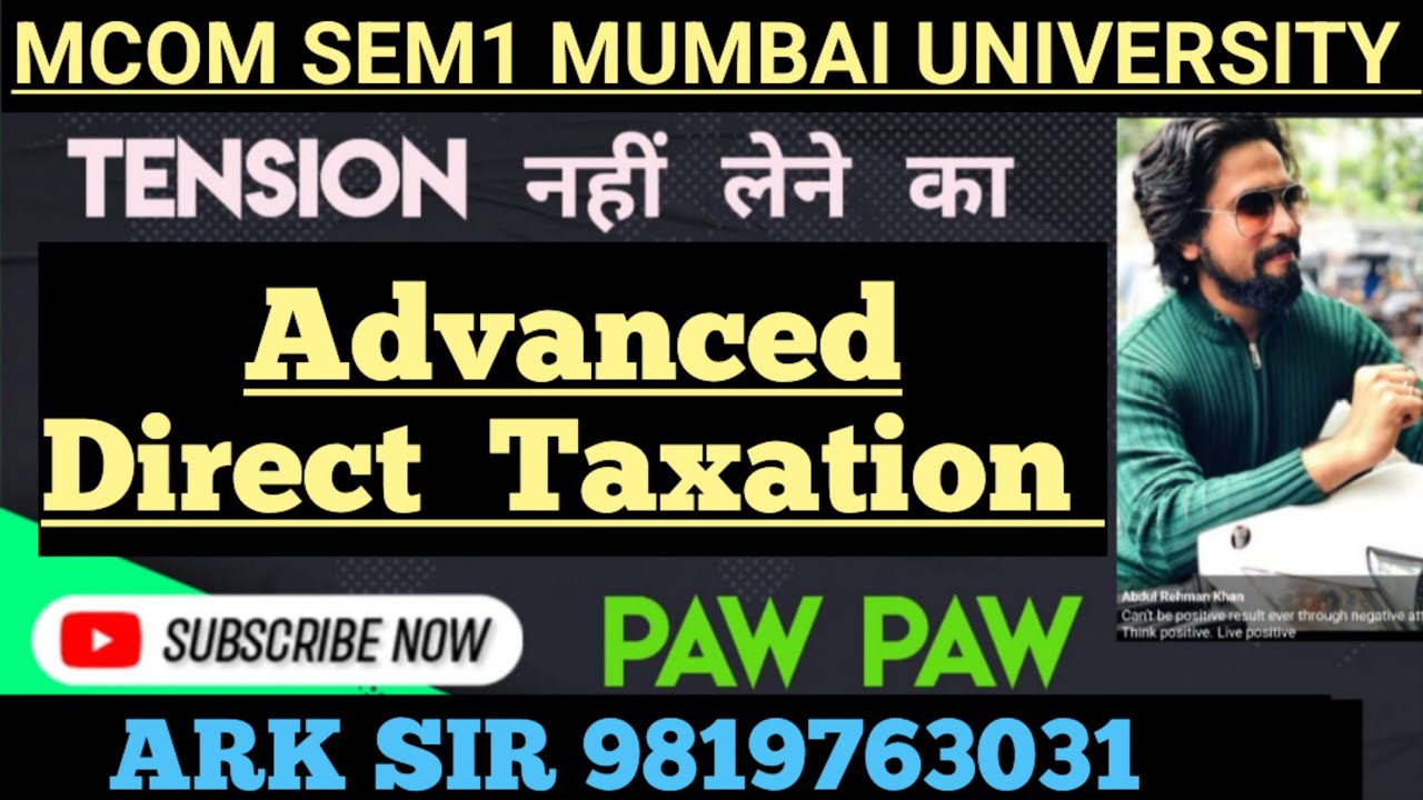 Direct Tax short notes |Mcom sem1 nep |Direct Taxation |Tybcom Tybms sem5| University Solution|