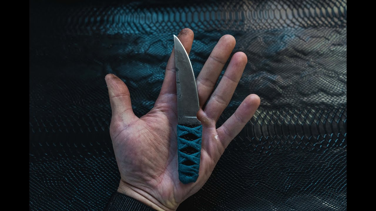 Hand Forging Damascus San Mai Kwaiken