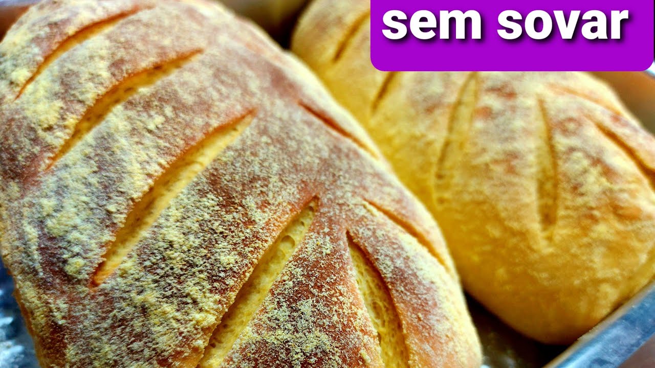 PÃO DE FUBÁ  FARINHA DE MILHO SEM SOVAR FOFINHO E FÁCIL