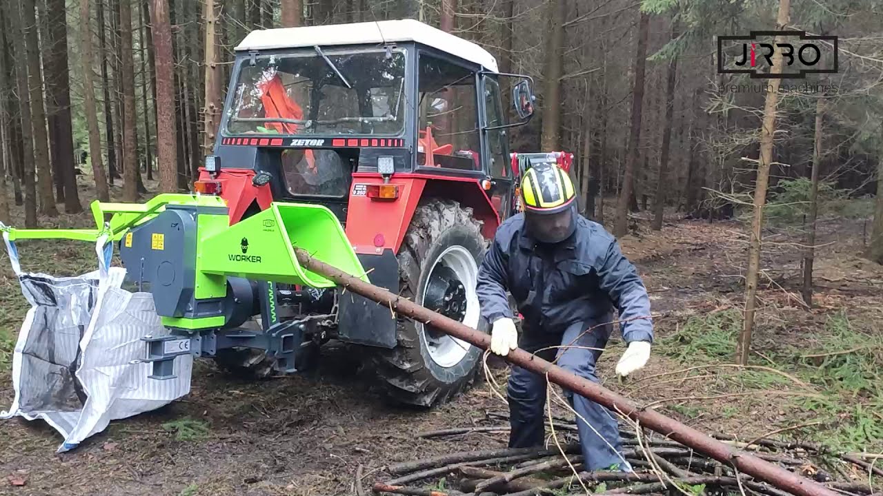 Štěpkovač do Ø12cm💪 za 🚜 JIRBO WORKER BIG BAG - WTB
