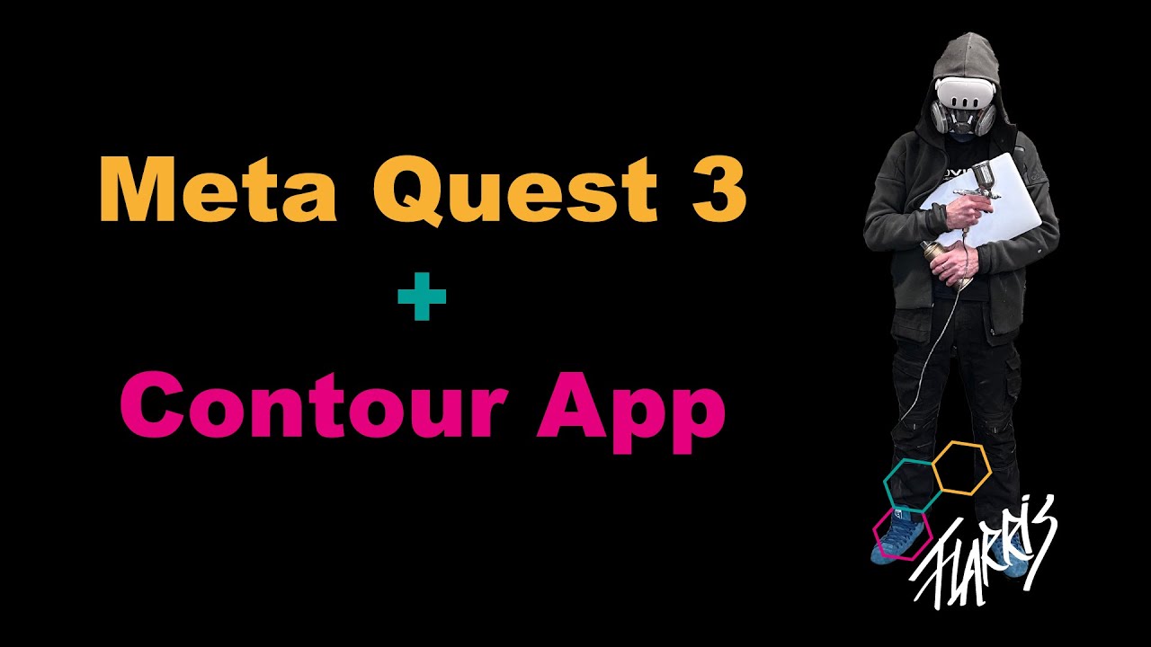 Meta Quest 3 + Contour App #metaquest3 #cyberart #art #murals #contourapp