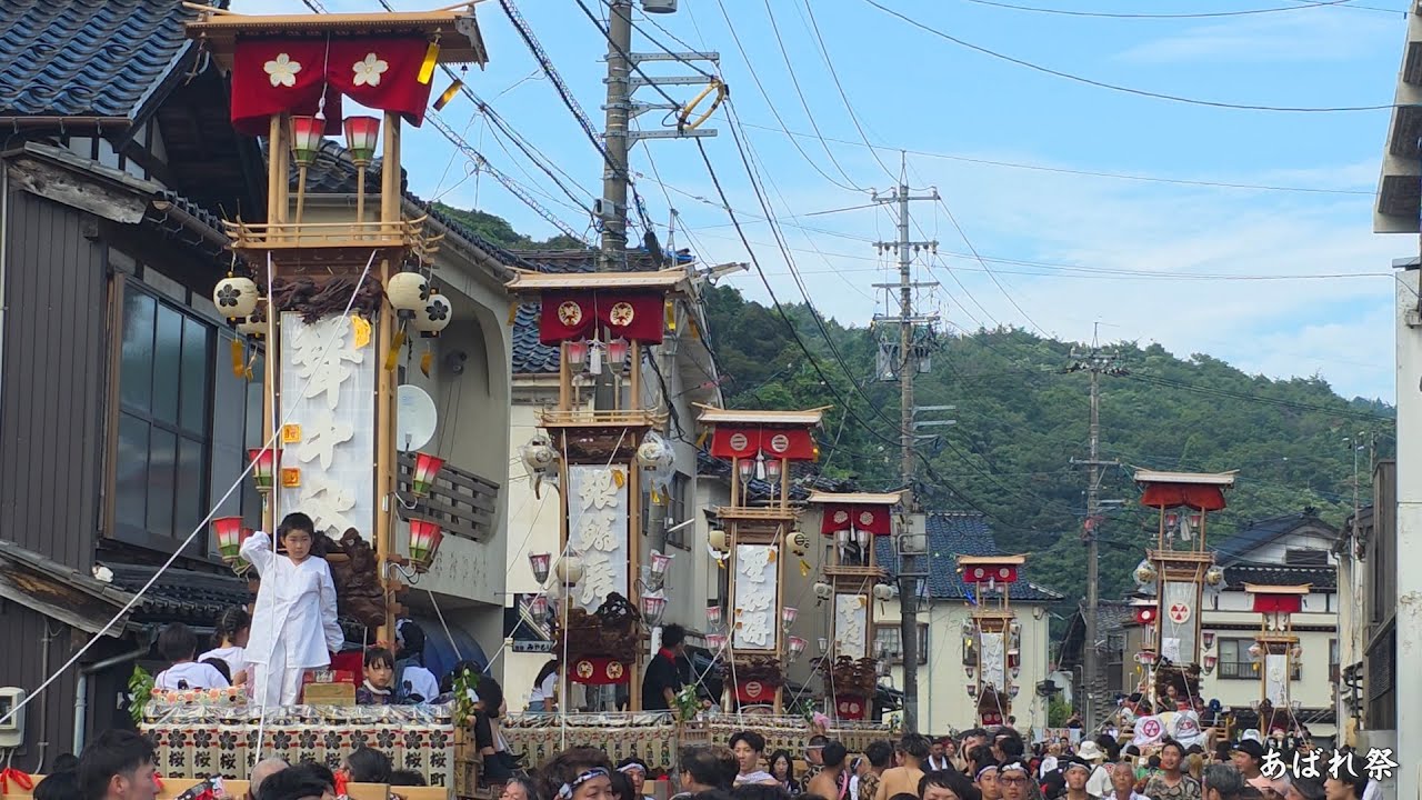 あばれ祭 2025年 初日 キリコ巡行① / 石川県能登町