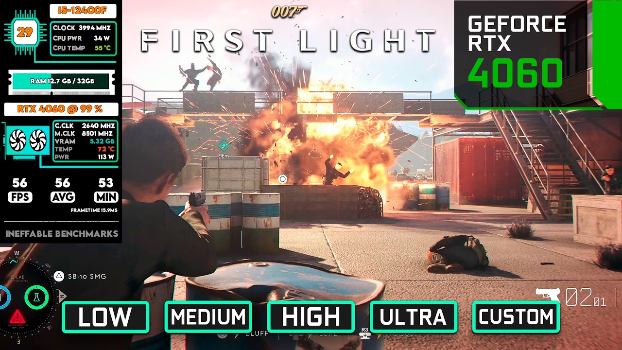 007 First Light RTX 4060 Benchmark &ndash; All Settings Tested at 1080p & 1440p