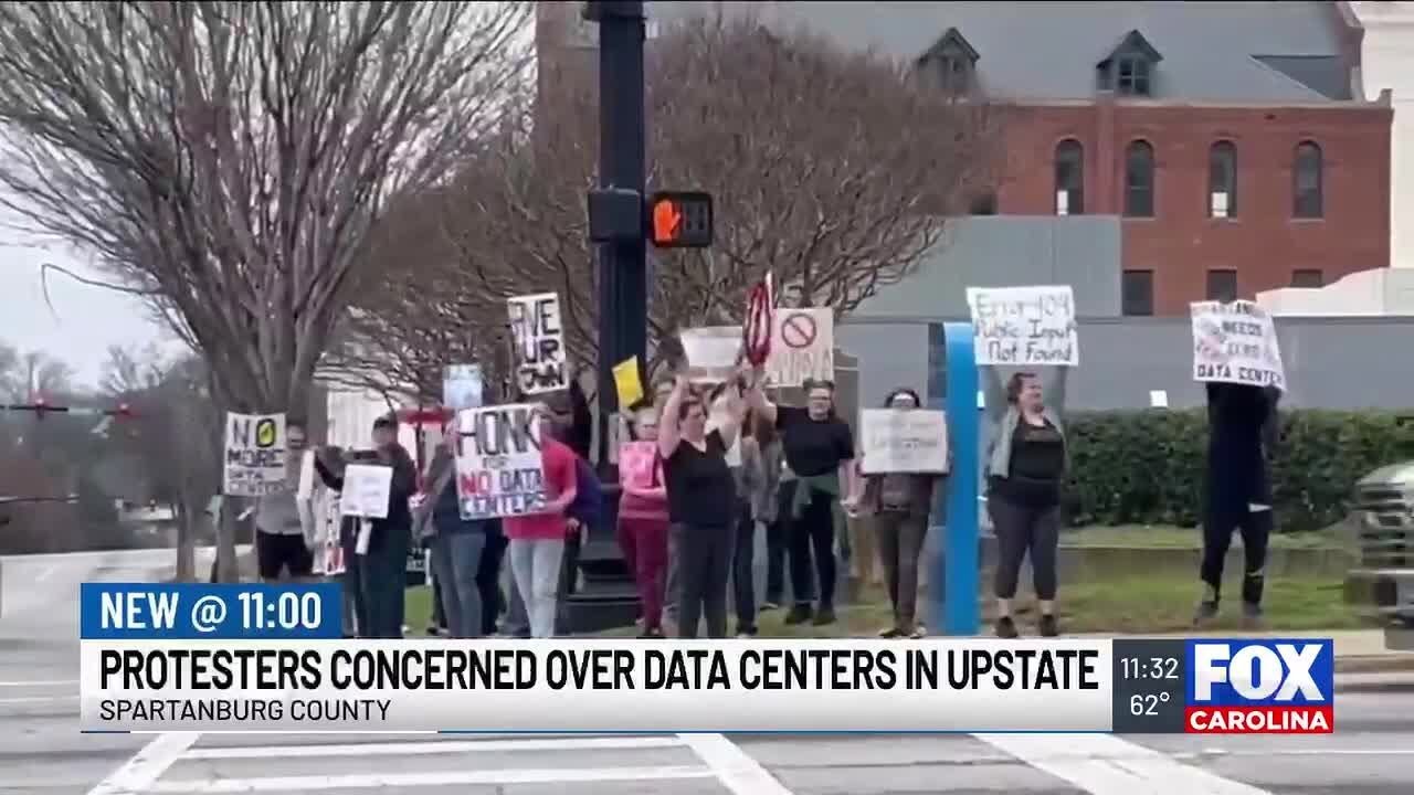 ‘AI is anti-human’: Protestors express concerns regarding data centers coming to Upstate