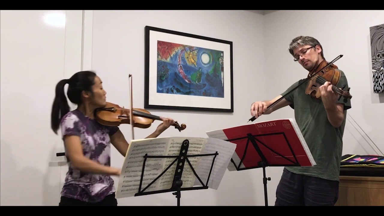 Mozart Duo No.1 in G major for Violin and Viola with Imants Larsens and Natsuko Yoshimoto