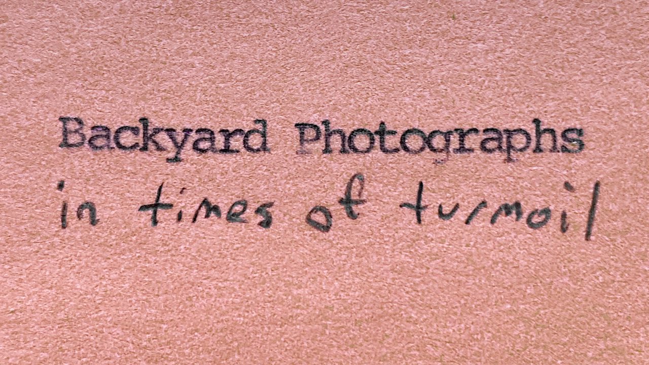 Backyard photographs (in times of turmoil)