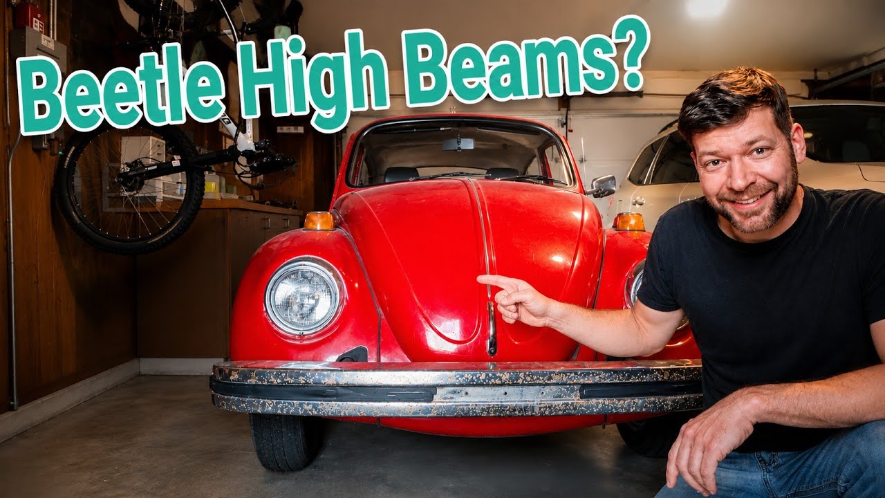 Testing the Headlights on a 1974 VW Beetle – Do They Have High Beams?”