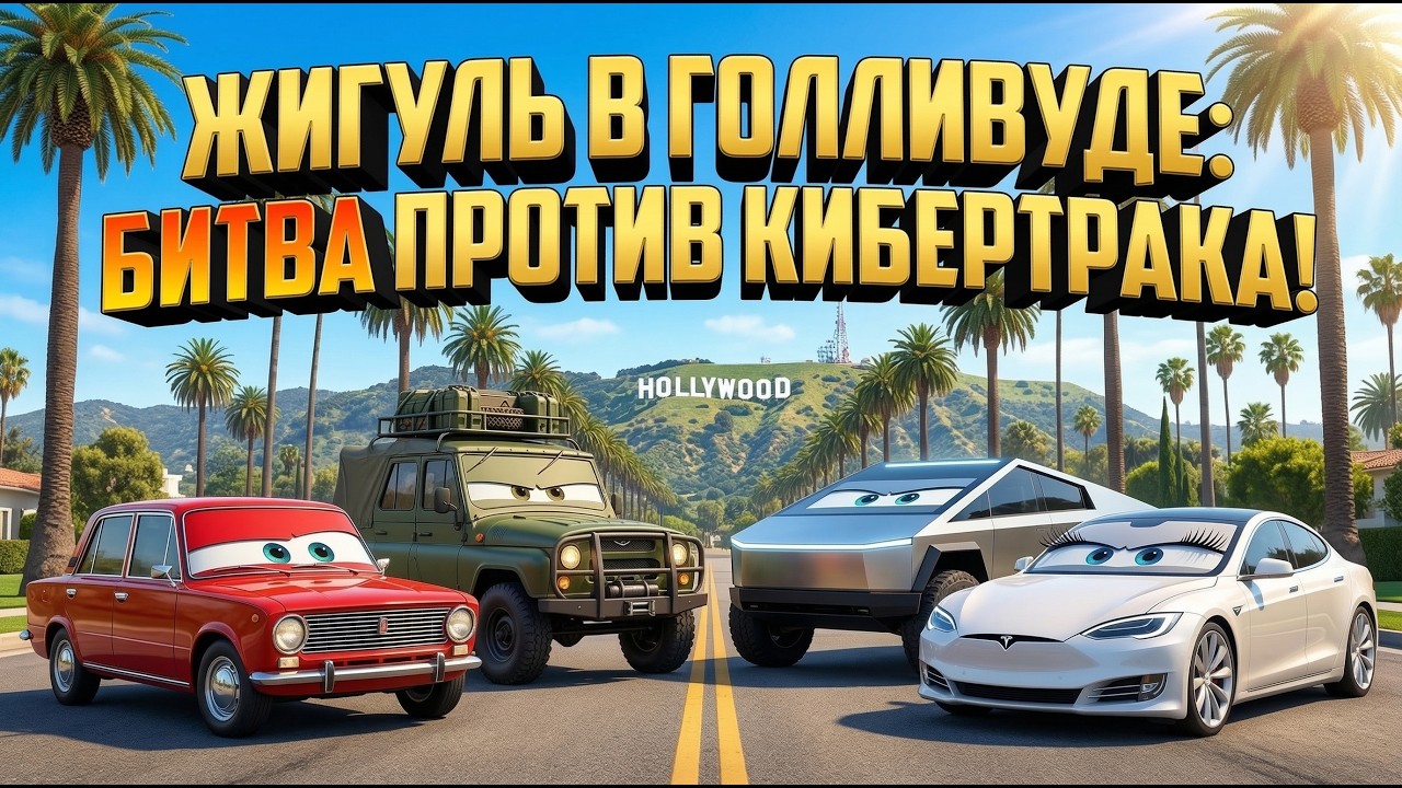 ЖИГУЛЬ vs CYBERTRUCK! 😱 КТО КРУЧЕ В ГОЛЛИВУДЕ? (AI Animation)