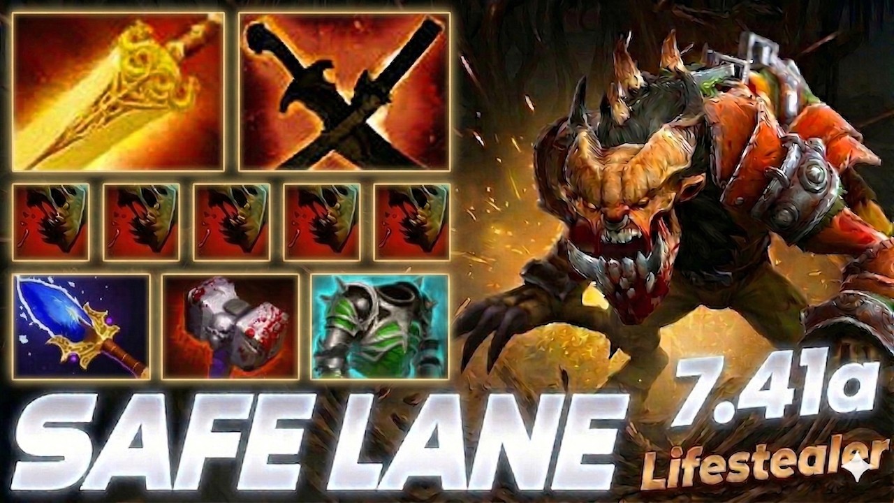 Lifestealer Safe Lane | 7.41a | Pos 1 | Dota 2 Gameplay